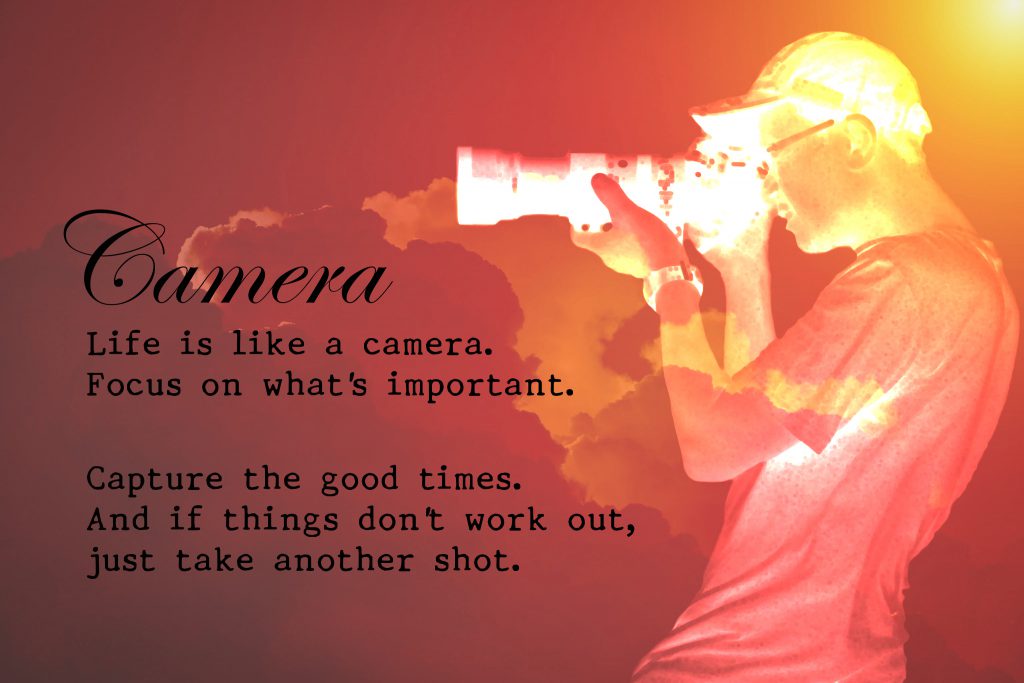 Camera motto